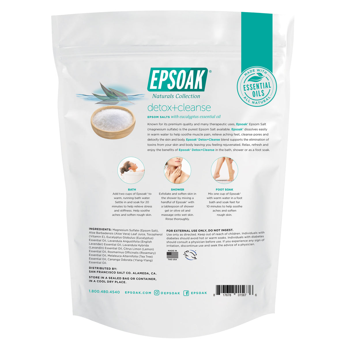 Detox + Cleanse Epsom Salt 2 lbs