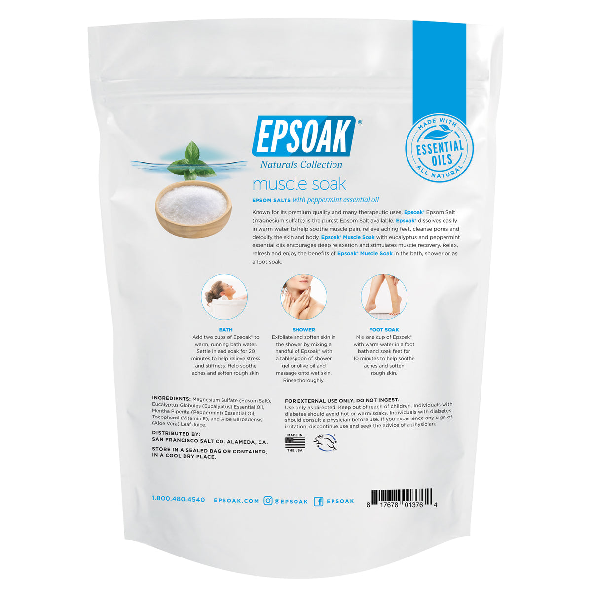 Muscle Soak Epsom Salt 2 lbs