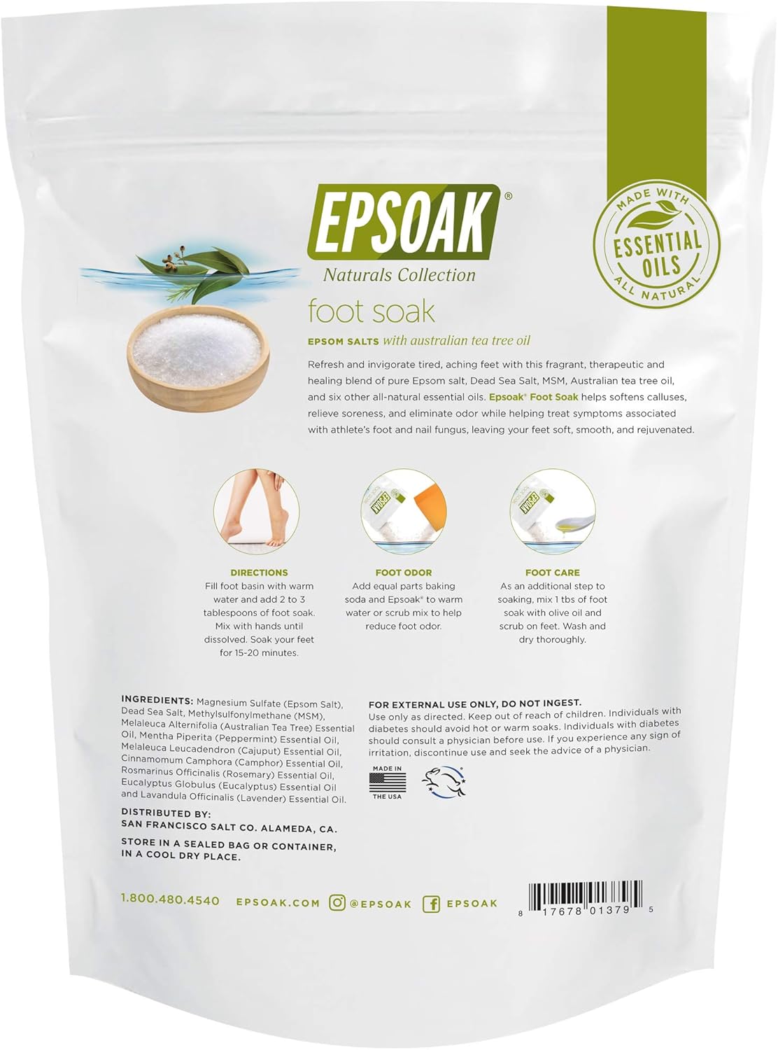 Tea Tree Epsom Salt Foot Soak 2 lbs