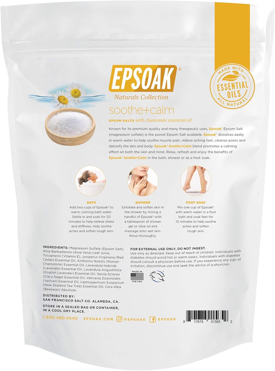 Soothe + Calm Epsom Salt Bath Salt 2 lbs