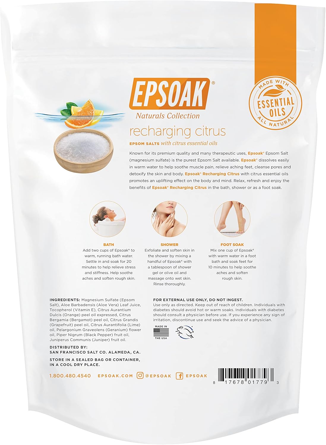 Recharging Citrus Epsom Salt 2 lbs