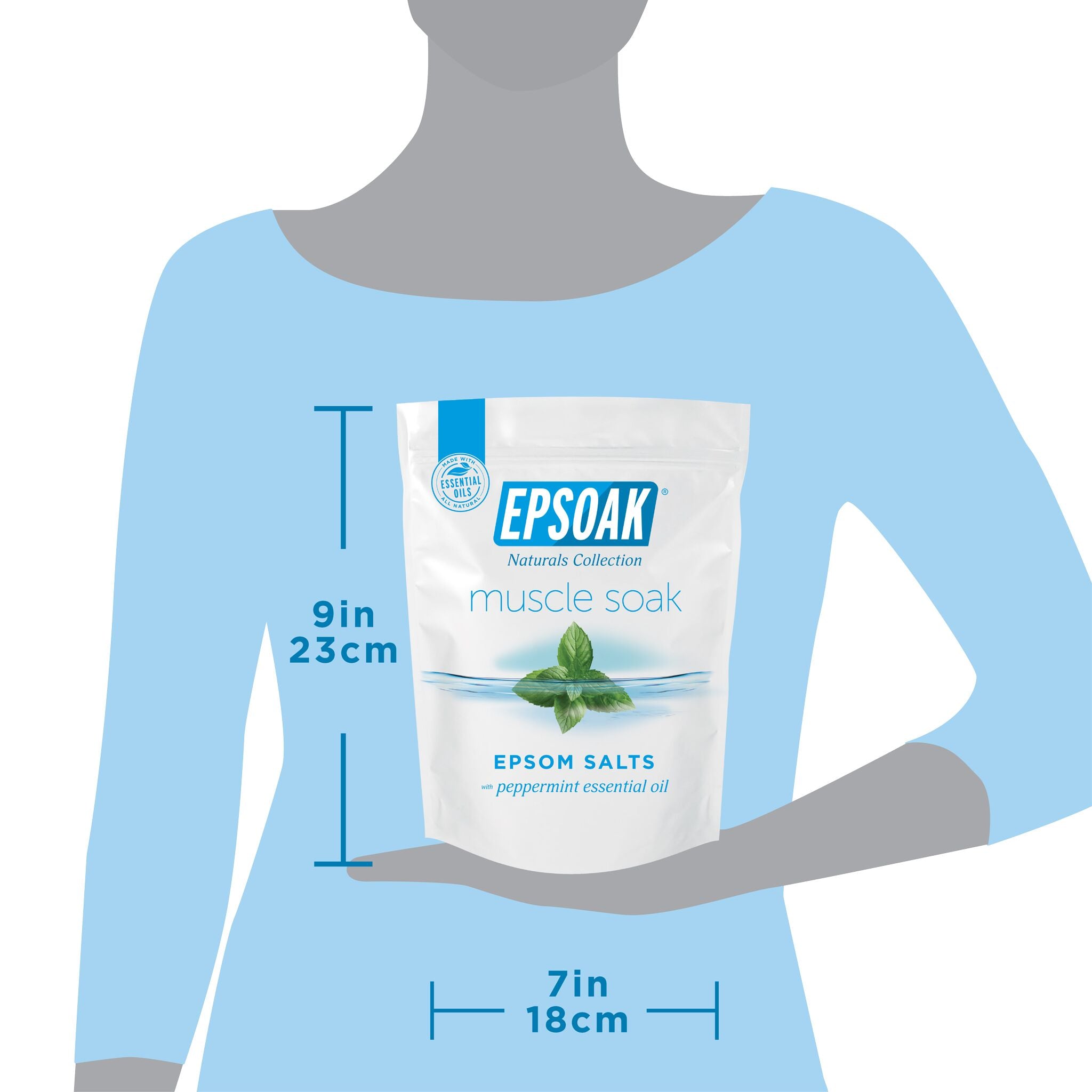 Muscle Soak Eucalyptus & Peppermint Epsom Salt 2 lb